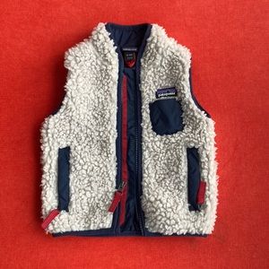 Patagonia faux shearling vest size 6-12mo